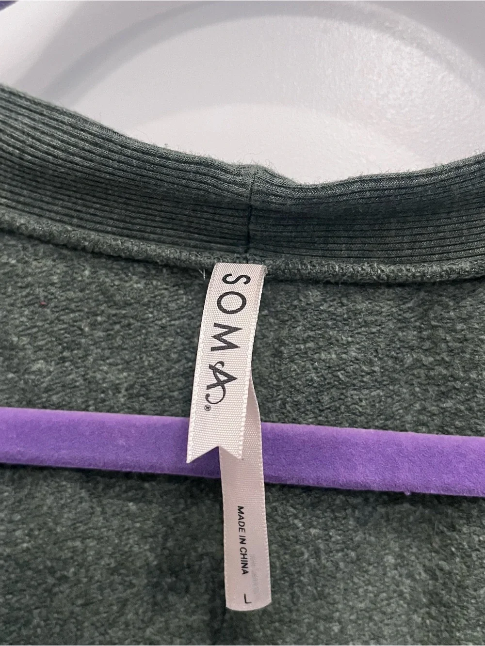 Soma Button Down Cardigan‎ Sweater Dark Green V-Neck Pockets Size Large